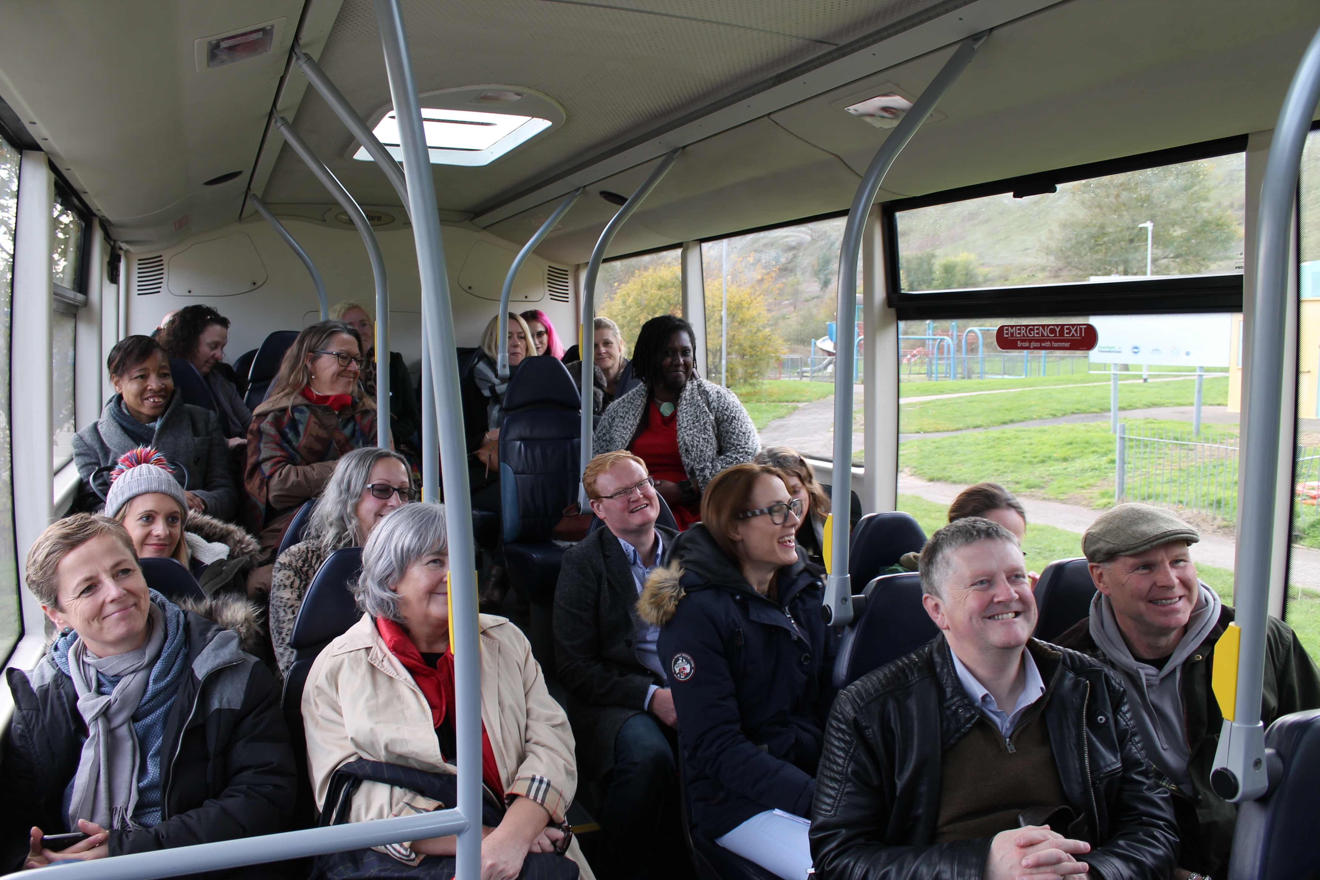 People on a bus