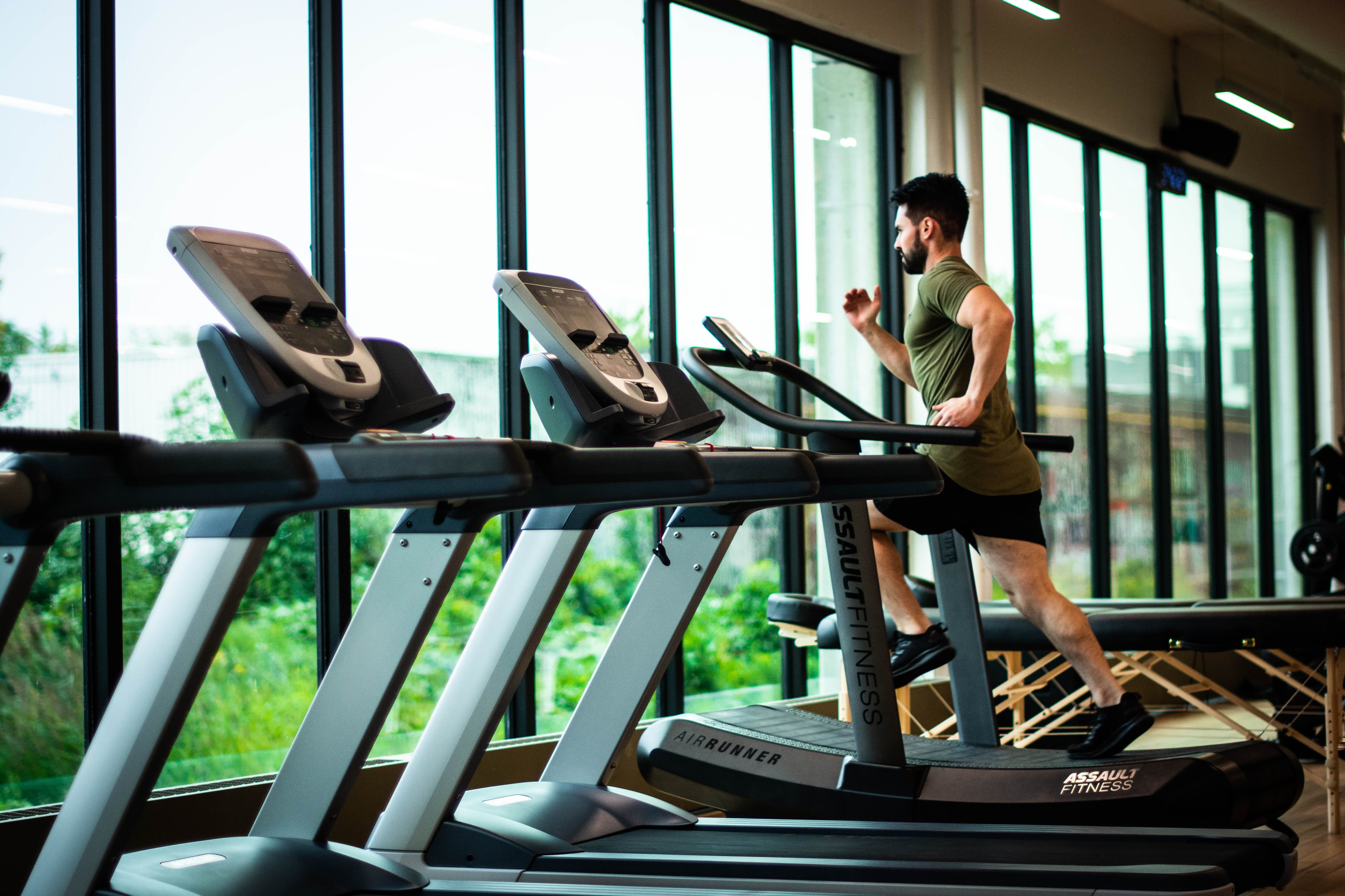 Person on a treadmill